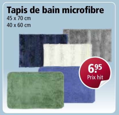 Tapis de bain microfibre