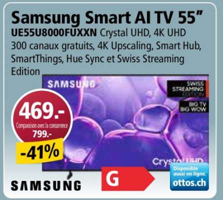 Samsung Smart AI TV 55”
