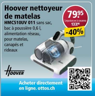 Hoover nettoyeur de matelas