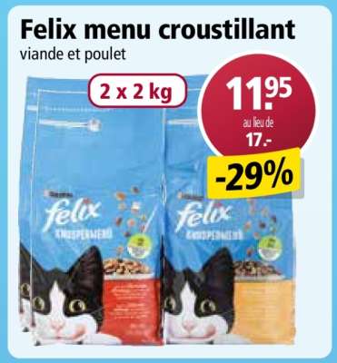 Felix menu croustillant