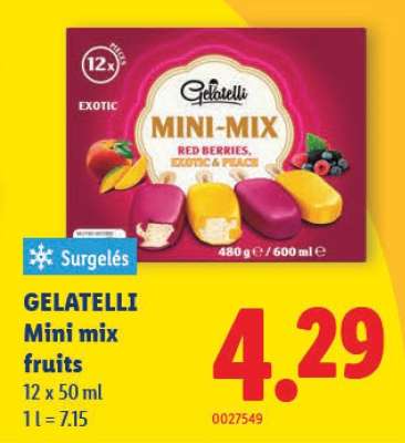 GELATELLI Mini mix fruits