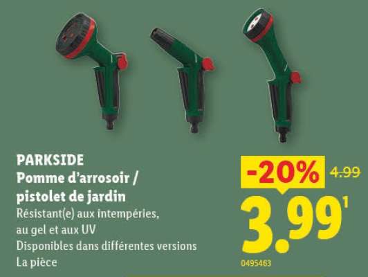 PARKSIDE Pomme d'arrosoir / pistolet de jardin
