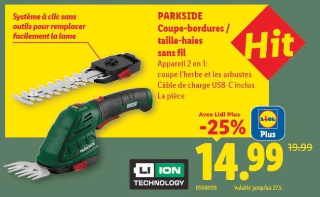 PARKSIDE Coupe-bordures / taille-haies sans fil