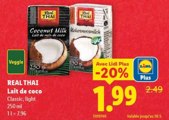 REAL THAI Lait de coco