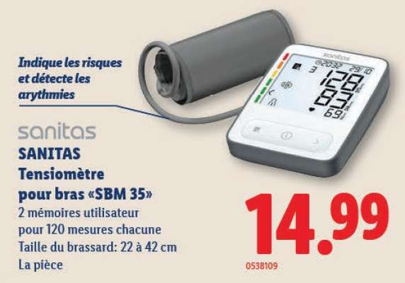 SANITAS Tensiomètre pour bras «SBM 35»