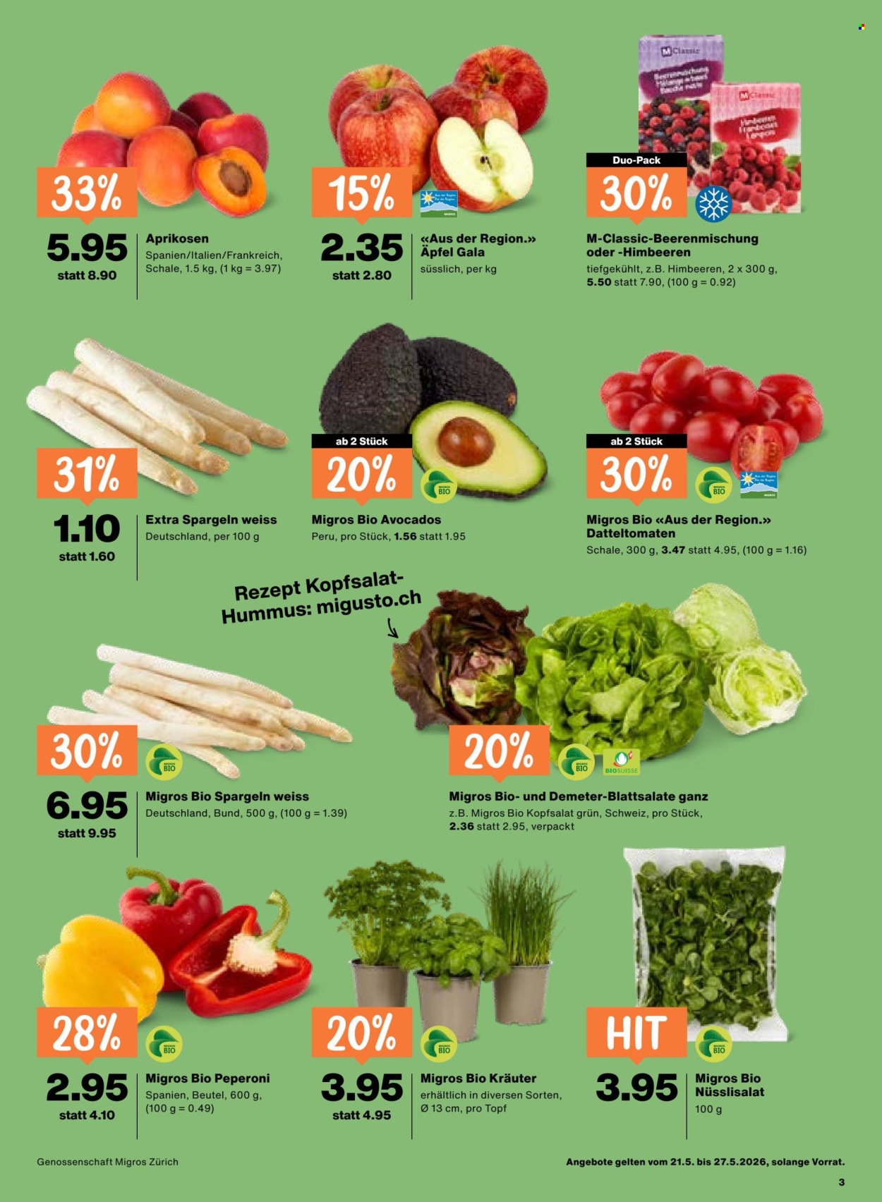 Catalogue Migros - 21.5.2026 - 27.5.2026. Page 3. Page 3