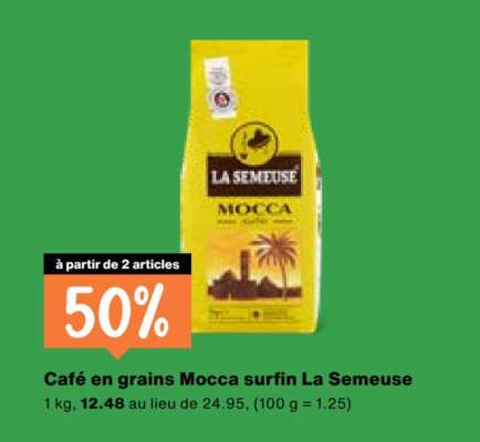 Café en grains Mocca surfin La Semeuse