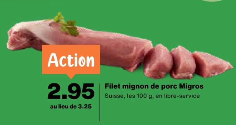 Filet mignon de porc Migros