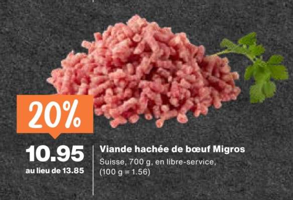 Viande hachée de bœuf Migros