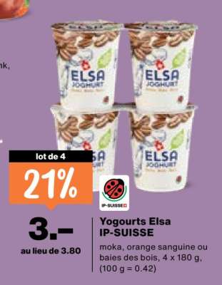 Yogourts Elsa IP-SUISSE