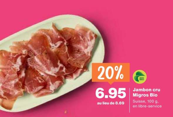 Jambon cru Migros Bio