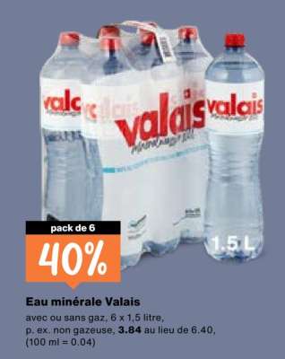 Eau minérale Valais