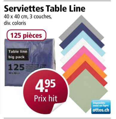 Serviettes Table Line