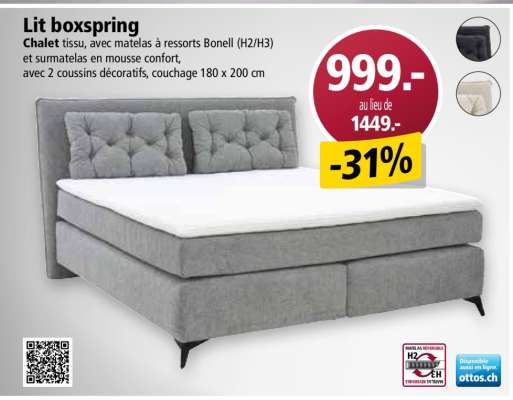 Lit boxspring