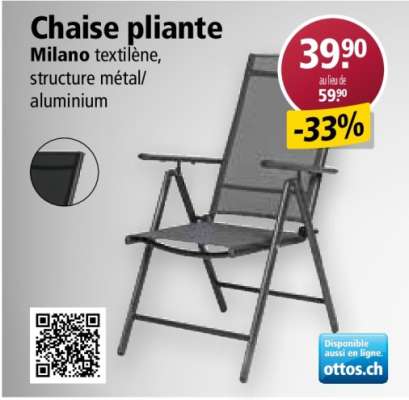 Chaise pliante