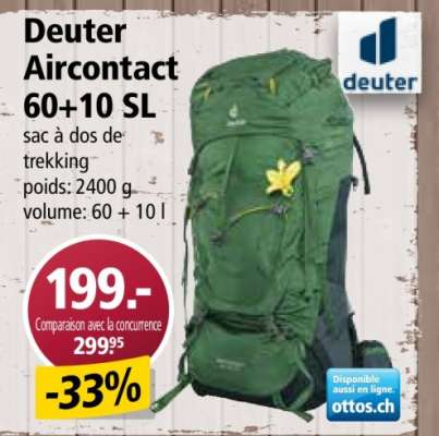 Deuter Aircontact 60+10 SL