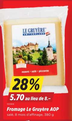 Fromage Le Gruyère AOP