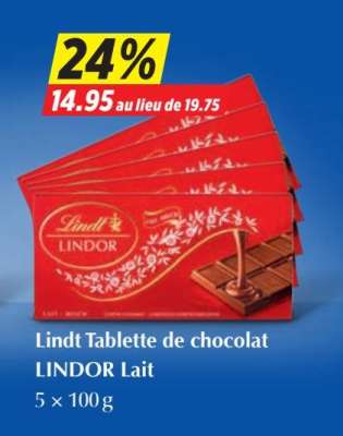 Lindt Tablette de chocolat