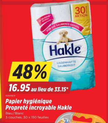 Papier hygiénique Propreté incroyable Hakle