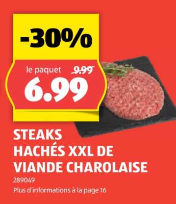STEAKS HACHÉS XXL DE VIANDE CHAROLAISE