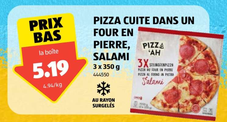 PIZZA CUITE DANS UN FOUR EN PIERRE, SALAMI