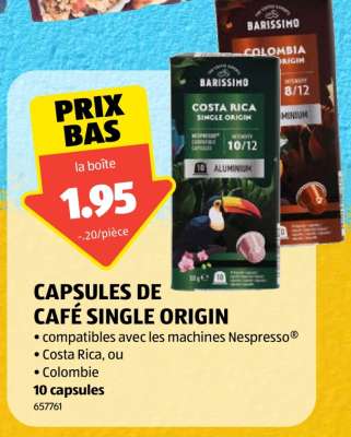 CAPSULES DE CAFÉ SINGLE ORIGIN
