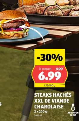 STEAKS HACHÉS XXL DE VIANDE CHAROLAISE
