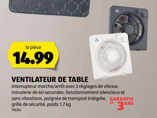 Ventilateur de table