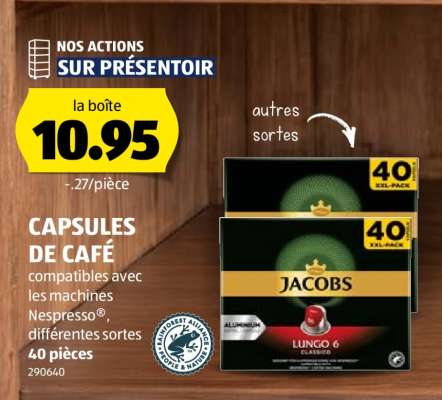 CAPSULES DE CAFÉ