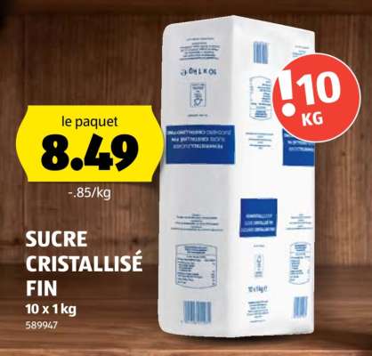 SUCRE CRISTALLISÉ FIN
