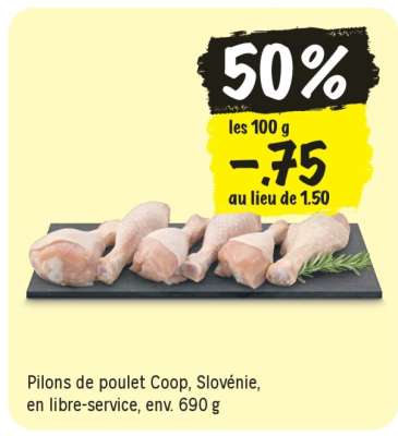 Pilons de poulet Coop
