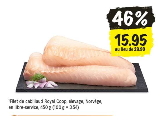 Filet de cabillaud Royal Coop