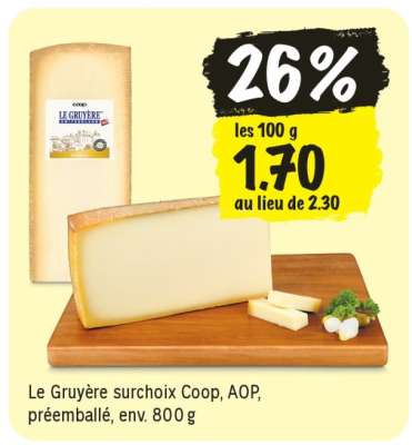 Le Gruyère surchoix Coop