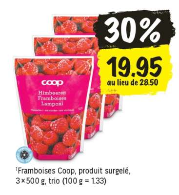 Framboises Coop