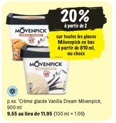 Crème glacée Vanilla Dream Mövenpick