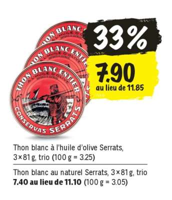 Thon blanc à l’huile d’olive Serrats