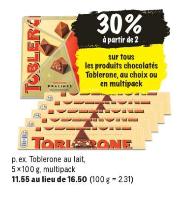 Toblerone au lait