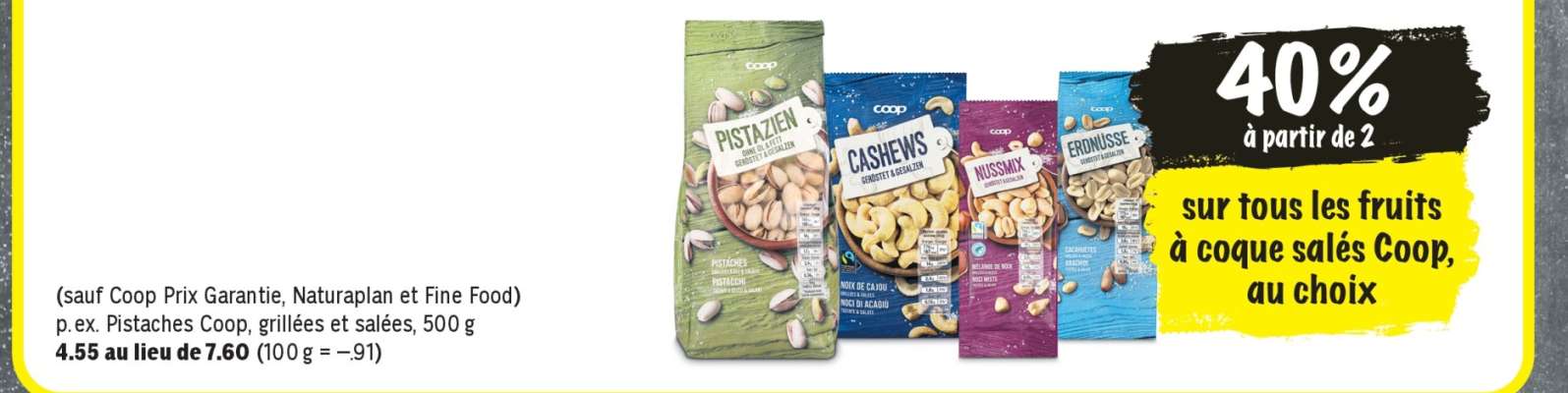Pistaches Coop, grillées et salées