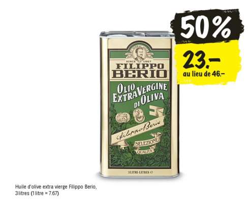 Huile d'olive extra vierge Filippo Berio