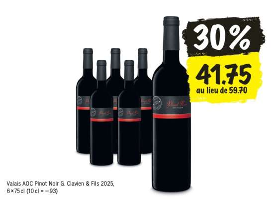 Valais AOC Pinot Noir G. Clavien & Fils 2025