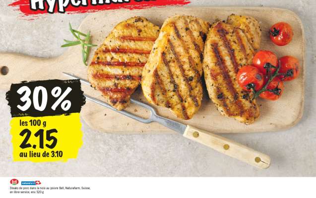 Steaks de porc dans la noix au poivre bell
