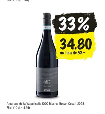 Amarone della Valpolicella DOC Riserva Bosan Cesari 2023
