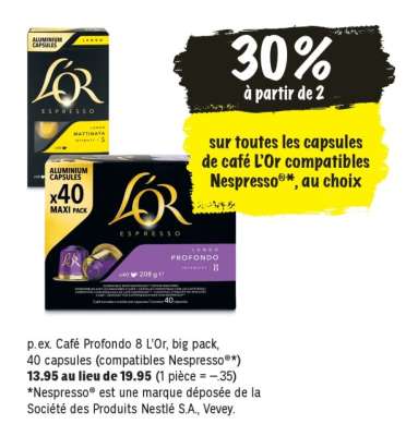 Café Profondo 8 L'Or, big pack