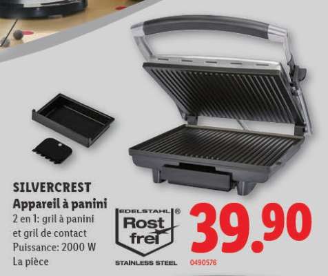SilverCrest Appareil à panini