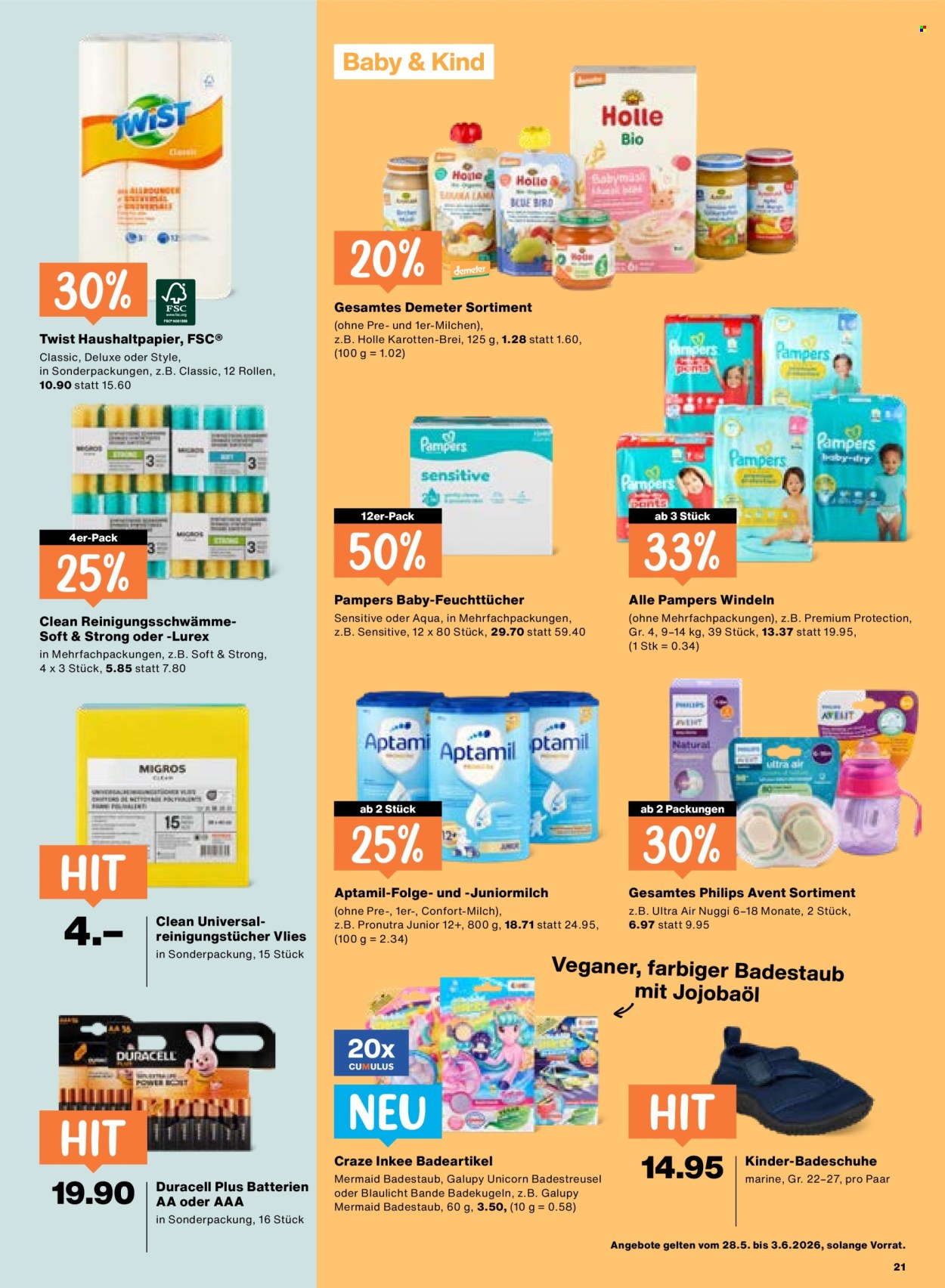 Catalogue Migros - 28.5.2026 - 3.6.2026. Page 21. Page 21