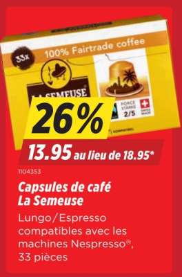 Capsules de café La Semeuse