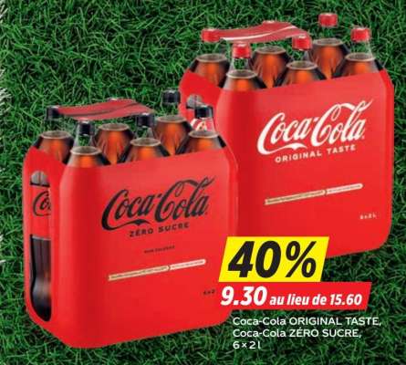 Coca-Cola ORIGINAL TASTE, Coca-Cola ZÉRO SUCRE, 6×2 l