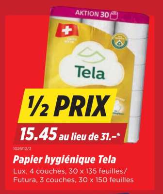 Papier hygiénique Tela