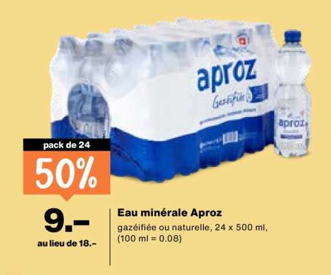 Eau minérale Aproz