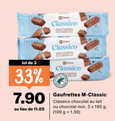 Gaufrettes M-Classic